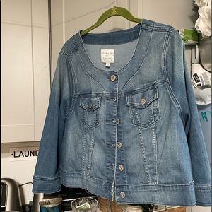 Cropped Jean Jacket size 3x